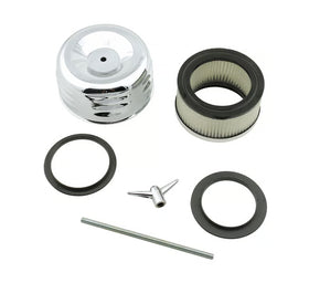 Mr. Gasket Louvered Chrome Air Cleaner Fits 2-5/16, 2-5/8 and 3 Inch Diameter Carburetor Necks