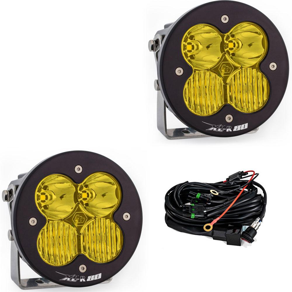 Baja Designs XL R 80 Series Driving Combo Pattern Pair LED Light Pods - Amber