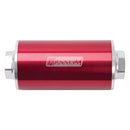 Russell Performance Profilter Fuel Filter 6in Long 10 Micron -10AN Inlet -10AN Outlet - Red-1