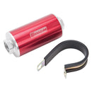 Russell Performance Profilter Fuel Filter 6in Long 60 Micron -10AN Inlet -10AN Outlet - Red-1