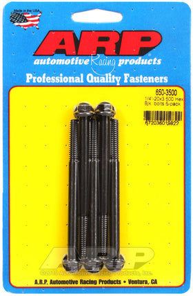 ARP 1/4-20 X 3.500 Hex Black Oxide Bolts