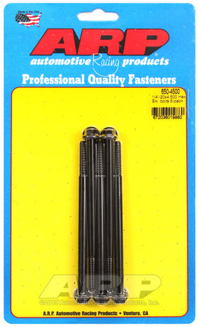 1/4-20 X 4.500 BLK HEX 5PK