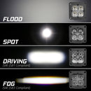 XK Glow Flush Mount XKchrome 20w LED Cube Light w/ RGB Accent Light - Spot Beam-2