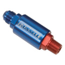 Russell Performance Red/Blue Anodized (3in Length 1-1/4in dia. -6 x 3/8in male NPT inlet/outlet)-1
