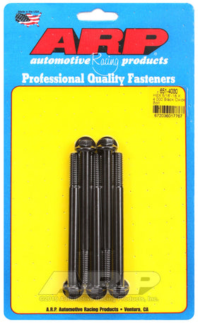 5/16-18 X 4.000 BLK HEX 5PK
