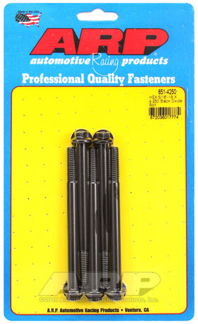 5/16-18 X 4.250 BLK HEX 5PK