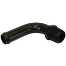 Moroso Streamline Air/Oil Separator Fitting - 3/8in to 1/2in Hose - 90 Degree - Black - Single-1