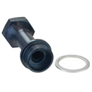 CARBURATOR FUEL INLET FITTING, 6AN X 7/8-20, 3 IN LONG, BLACK ANODIZED-2