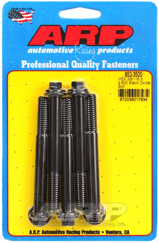 3/8-16 X 3.500 BLK 3/8 HEX 5PK