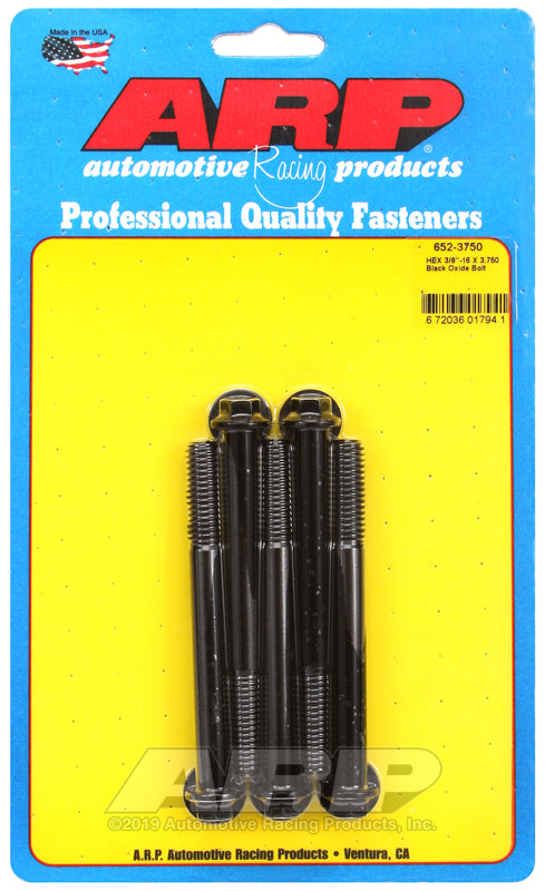 3/8-16 X 3.750 BLK 3/8 HEX 5PK