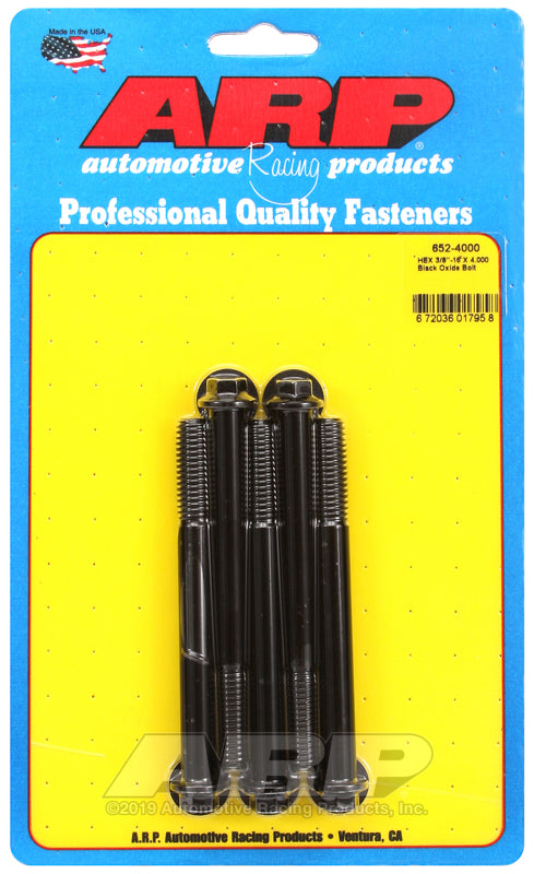 3/8-16 X 4.000 BLK 3/8 HEX 5PK