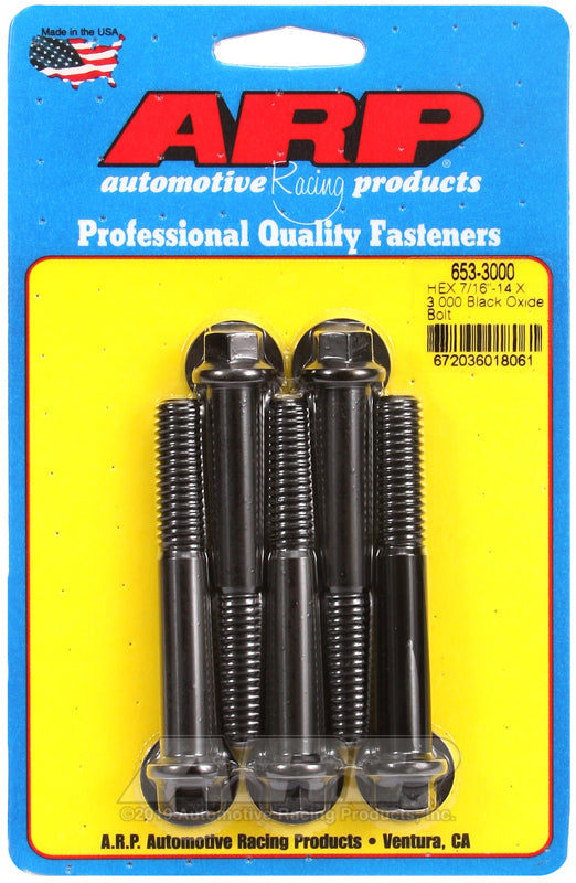 7/16-14 X 3.000 BLK 7/16HEX 5P