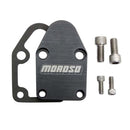 Moroso Chevrolet Small Block Fuel Pump Block-Off Plate w/Gaskets - Billet Aluminum-1
