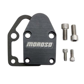 Moroso Chevrolet Small Block Fuel Pump Block-Off Plate w/Gaskets - Billet Aluminum