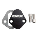 Moroso Chevrolet Big Block/Chrysler 273-440/Ford Fuel Pump Block-Off Plate w/Gaskets - Billet Alum-1