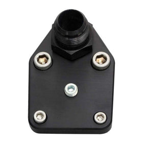 Moroso Chevrolet Small Block Fuel Pump Block-Off Plate w/Fitting - Billet Aluminum