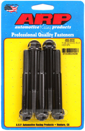 7/16-14 X 3.500 BLK HEX 5PK