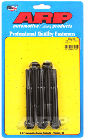 7/16-14 X 3.750 BLK HEX 5PK