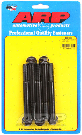 7/16-14 X 4.000 BLK HEX 5PK