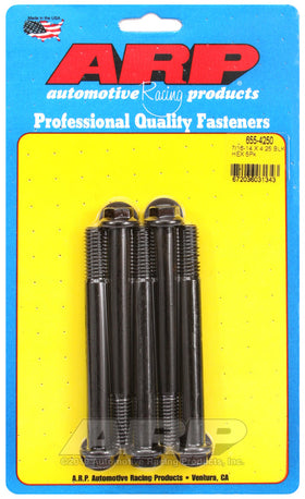7/16-14 X 4.250 BLK HEX 5PK