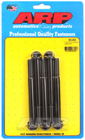 7/16-14 X 4.500 BLK HEX 5PK