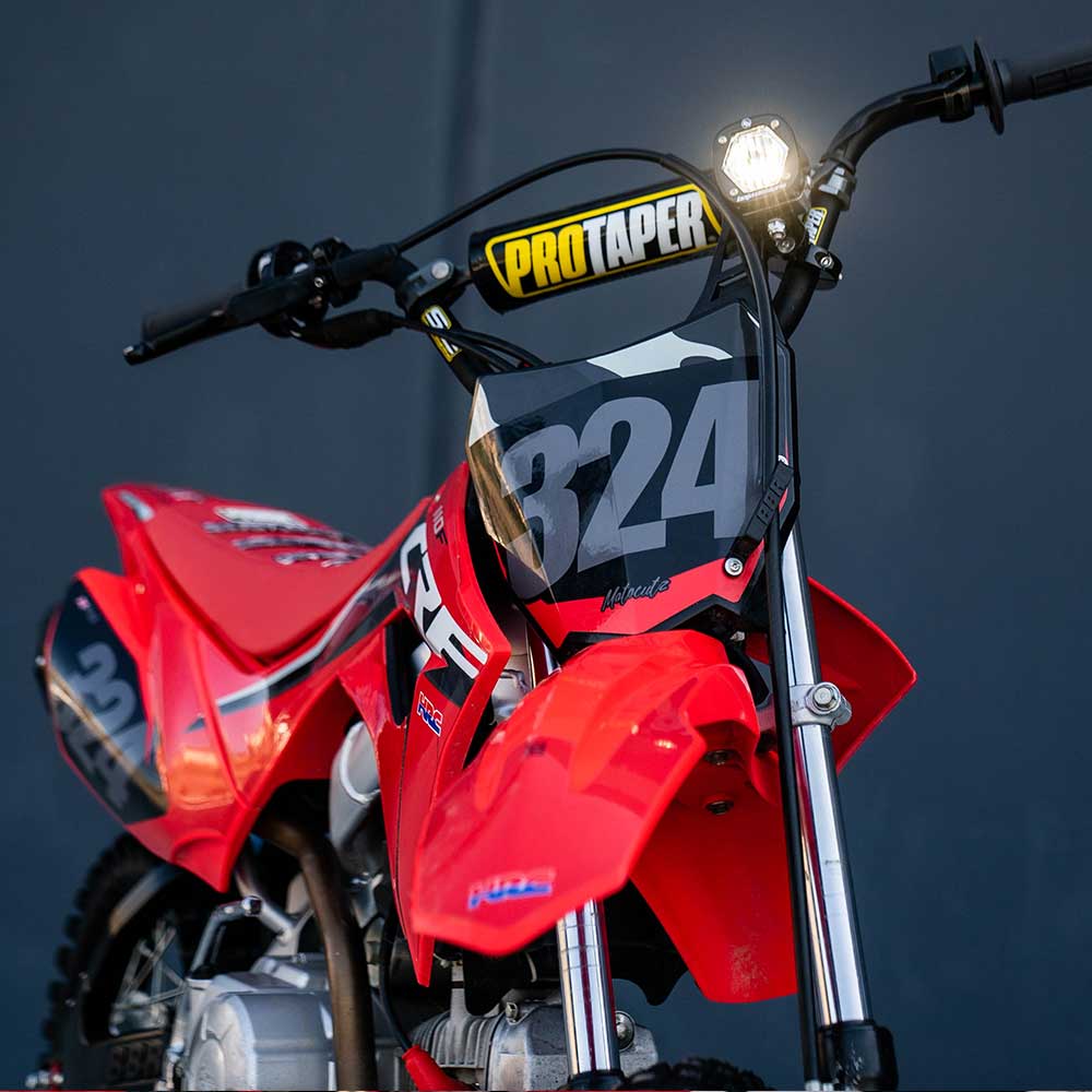 Baja Designs S1 Wide Cornering Electric Start Pit Bike LED Light - 0