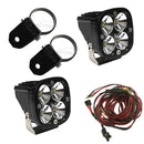 Baja Designs Squadron Pro LED Light Pods Kit w/A-Pillar Mounts/2.00in Harness-1