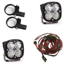 Baja Designs Squadron Sport Polaris LED Light Pods w/ 1.75in Harness/Horizontal Mounts Kit-1
