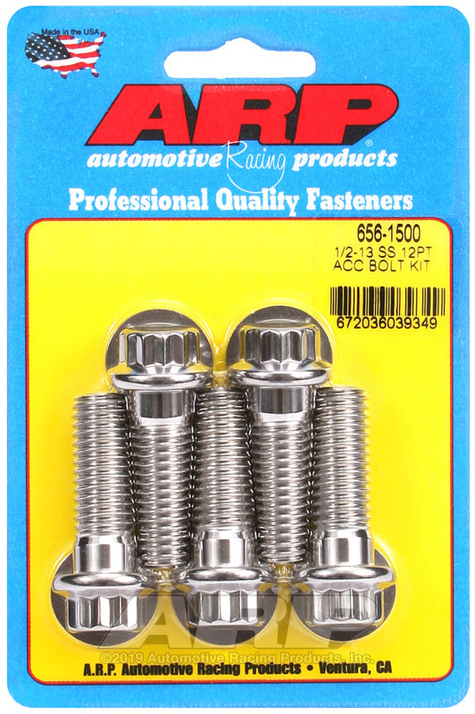 1/2-13 X 1.500 SS 12PT 5PK