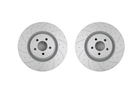 Pedders 02-14 Subaru WRX Drilled & Slotted Rear Brake Rotors - Pair