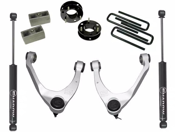 Superlift 07-16 Chevy Silv 1500 2WD 3.5in Lift Kit w/ Cast Steel Control Arms & Rear Shocks
