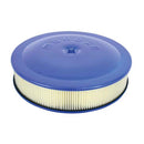 Moroso Racing Air Cleaner - 14in x 3in Filter - Aluminum - Blue Powder Coat-1