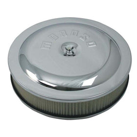 Moroso Racing Air Cleaner - 14in x 3in Filter - Steel - Chrome Plated