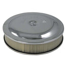 Moroso Racing Air Cleaner - 14in x 3in Filter - Raised Bottom - Aluminum - Chrome Plated-1