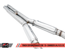 AWE Track Edition Exhaust for 15+ Charger 6.4 / 6.2 SC - Chrome Silver Tips-4