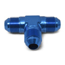 Russell Performance -16 AN NPT Flare Tee Fitting (Blue)-1