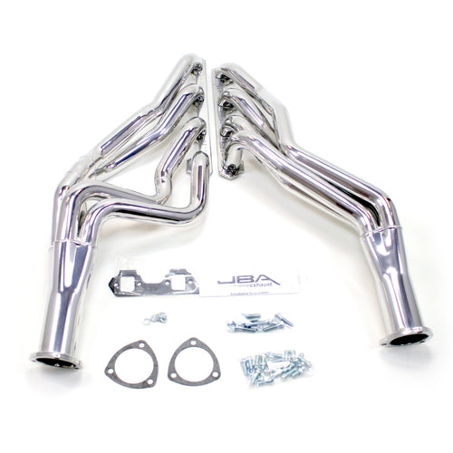 JBA 65-73 Ford Mustang 351W SBF 1-3/4in Primary Silver Ctd Long Tube Header