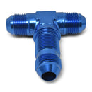 Russell Performance -4 AN Flare Bulkhead Tee Fitting (Blue)-1