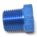 Russell Performance 1/2in Male to 3/8in Female Pipe Bushing Reducer (Blue)-1