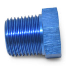 Russell Performance 1/2in Male to 1/4in Female Pipe Bushing Reducer (Blue)-1