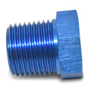 Russell Performance 1in Male to 3/4in Female Pipe Bushing Reducer (Blue)-1