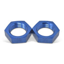 Russell Performance -12 AN Bulkhead Nuts 1 1/16in -12 Thread Size (Blue)-1