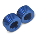 Russell Performance 3/8in Allen Socket Pipe Plug (Blue)-1