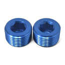 Russell Performance 3/4in Allen Socket Pipe Plug (Blue)-1