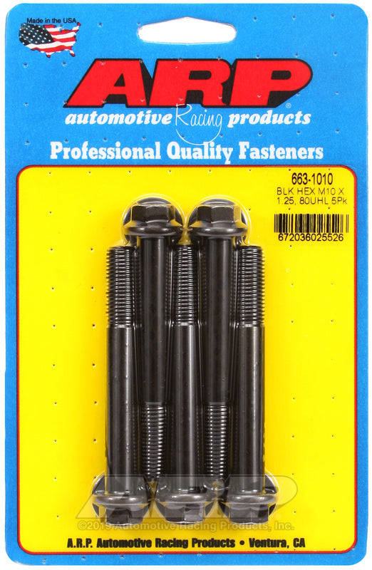ARP M10 x 1.25 80mm UHL Hex SS Bolts (5/pkg)