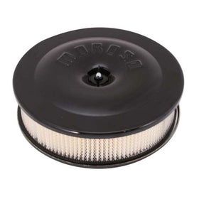 Moroso Race/Street Air Cleaner - 8-1/2in x 2-3/8in Filter - Aluminum - Black Powder Coat