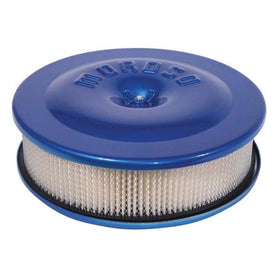 Moroso Race/Street Air Cleaner - 8-1/2in x 2-3/8in Filter - Aluminum - Blue Powder Coat