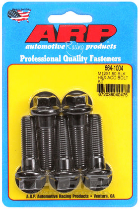 M12 X 1.50 X 40 BLK HEX 5PK