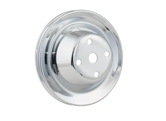 Mr. Gasket Chrome Water Pump Pulley - Single Groove 1965-1969 Ford 289/302/351W