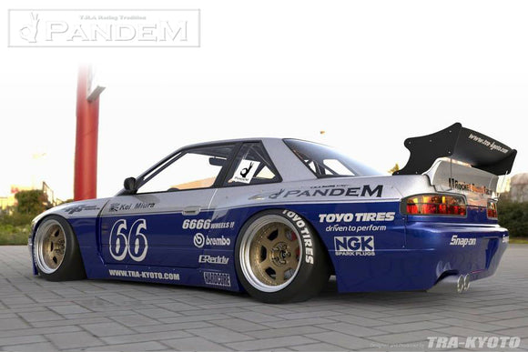 GReddy 89-94 Nissan 240SX Coupe w/ Silvia Headlights Pandem S13 Full Wide-Body Aero Kit w/o GT Wing